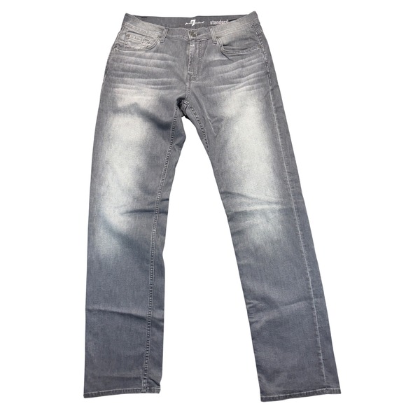 7 For All Mankind Other - 7 For All Mankind Standard Straight Leg Grey Jeans Mens 34